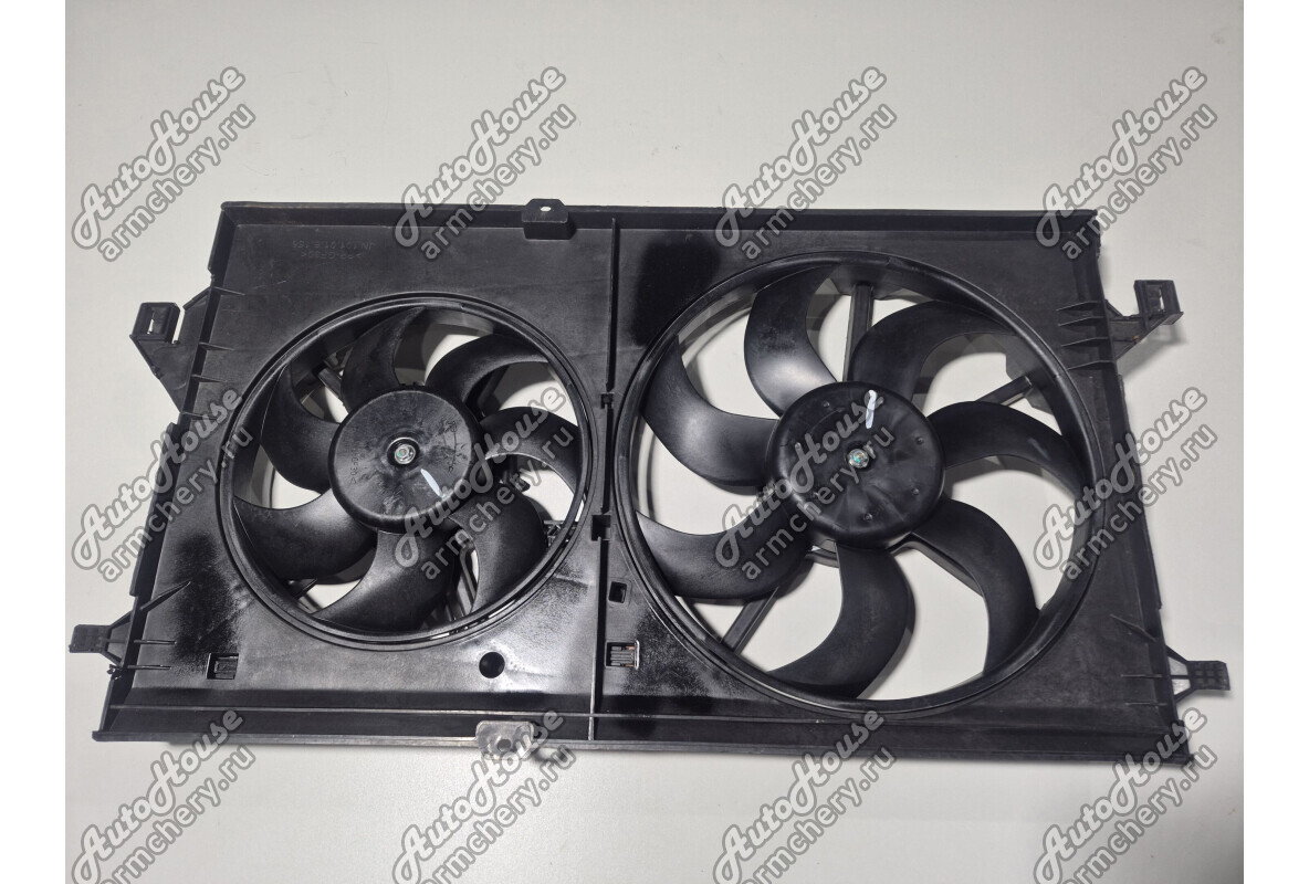 Вентилятор радиатора в сборе с диффузором JAC Sunray [2.7 16V 6MT микроавтобус Turbo дизель]